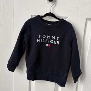 Tommy Hilfiger Navy Kids Logo Crewneck Sweatshirt